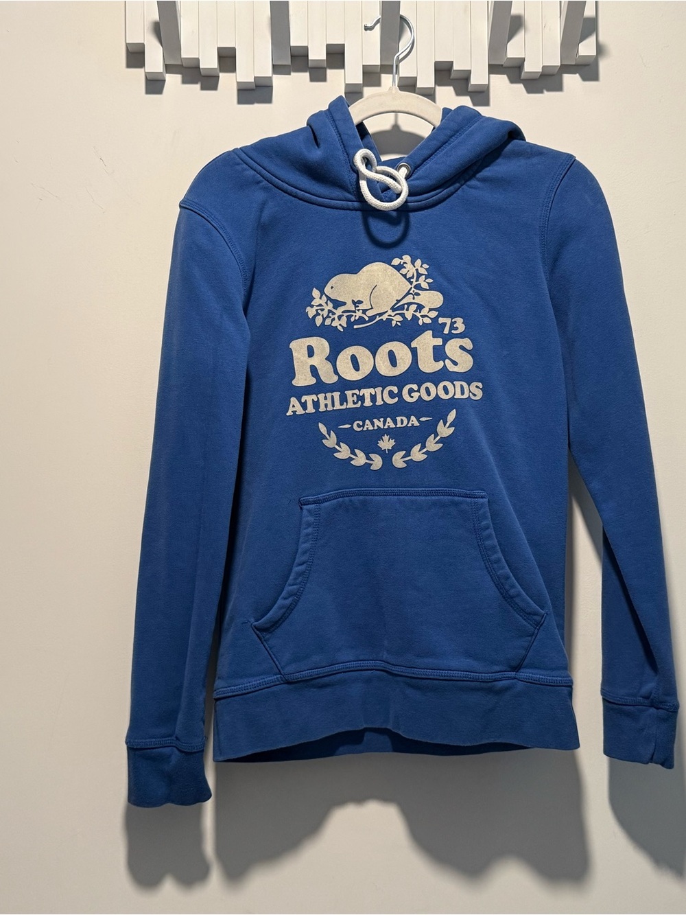Roots Kid’s Blue Logo Hoodie Sweatshirt